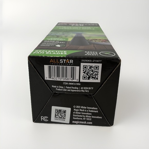 NEW Magic Mesh Bug Repellent Fan Fly Away Tabletop or Hang w/Reflective Blades - Picture 5 of 6